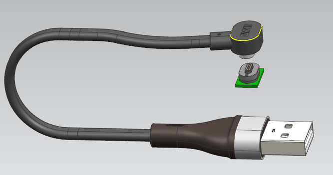 Magnetic 4 Pogo Pins Cable Magnetic 4 Pogo Pins Cable