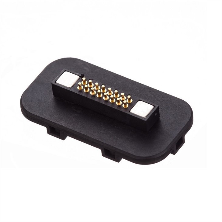 Connettore senza saldatura con pin Pogo magnetico placcato oro