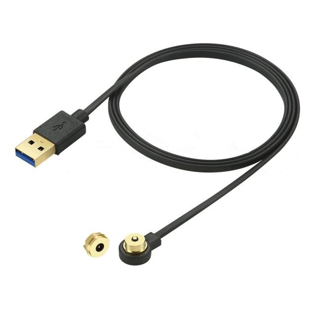 Gold-plated Round Magnetic Pogo Pin Charging Cable